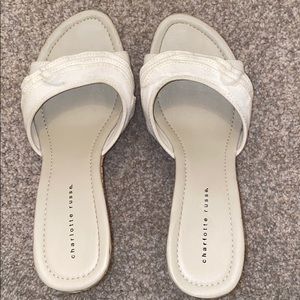 Off White cork heels